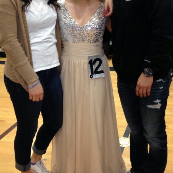 Silver/Nude Formal Gown - Picture 3 of 3